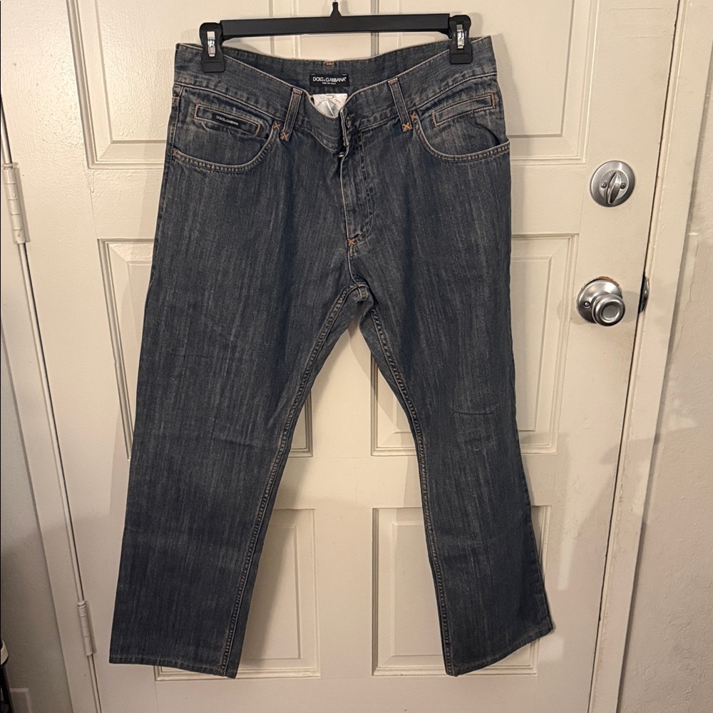 Dolce & Gabbana Men's Blue Straight Jeans